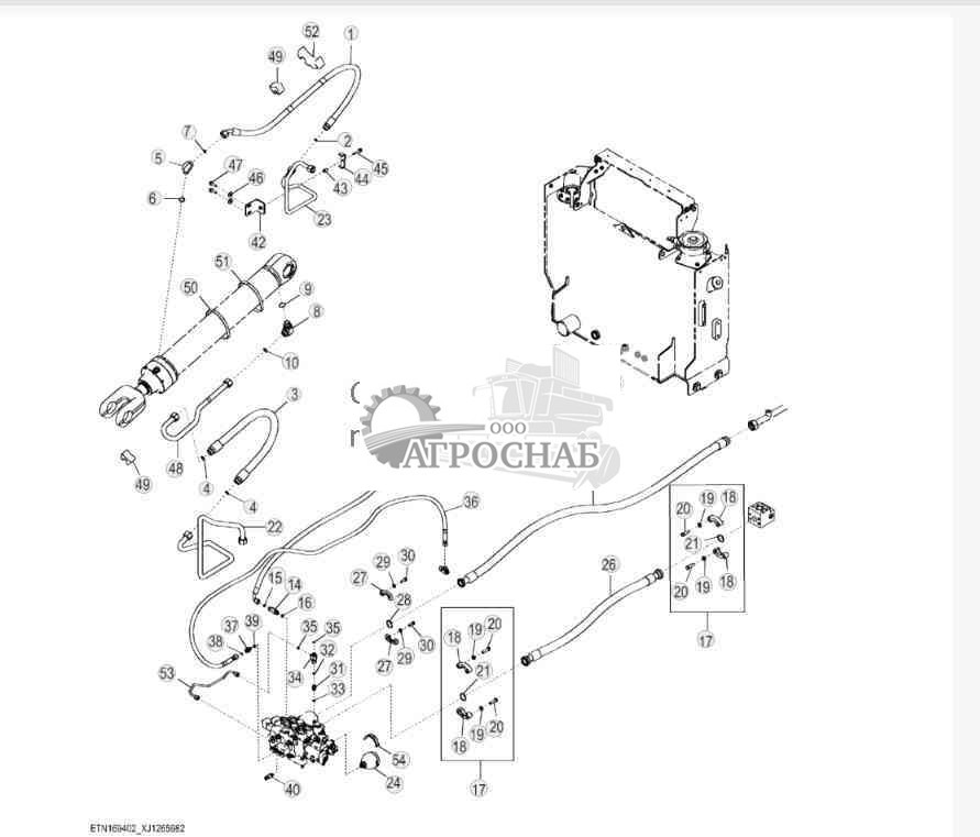 Two Function Hydraulic Lines, Standard Z-Bar (1 of 3) 